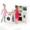 White Natural Kids Kitchen Playset with Washing Machine 2-Piece MDF 3+ Years